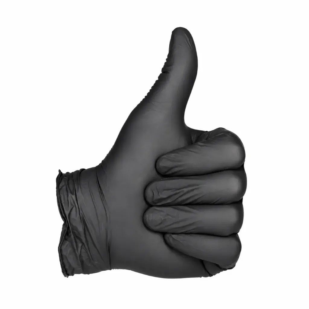 Black Nitrile Gloves - Powder Free (Small, 100)