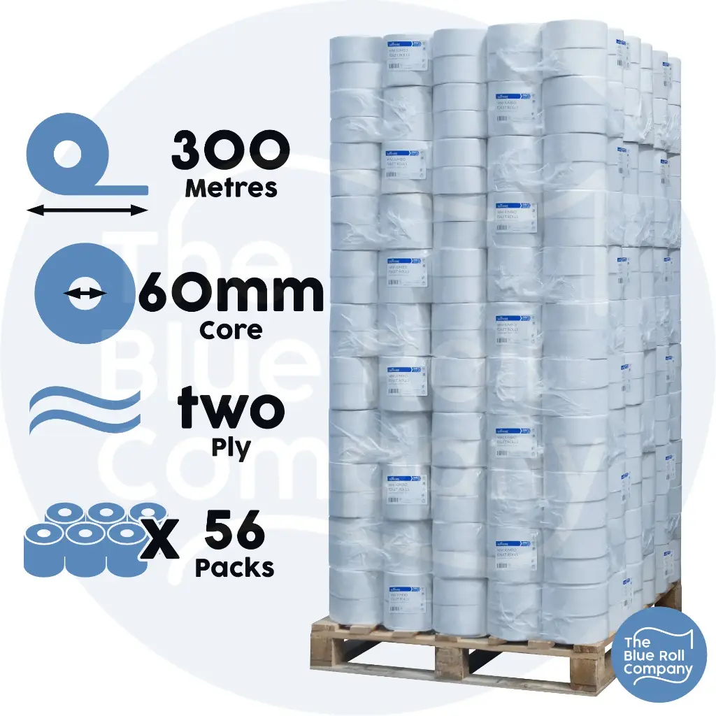 Jumbo Toilet Roll - Pallet (2.5" / 60mm)