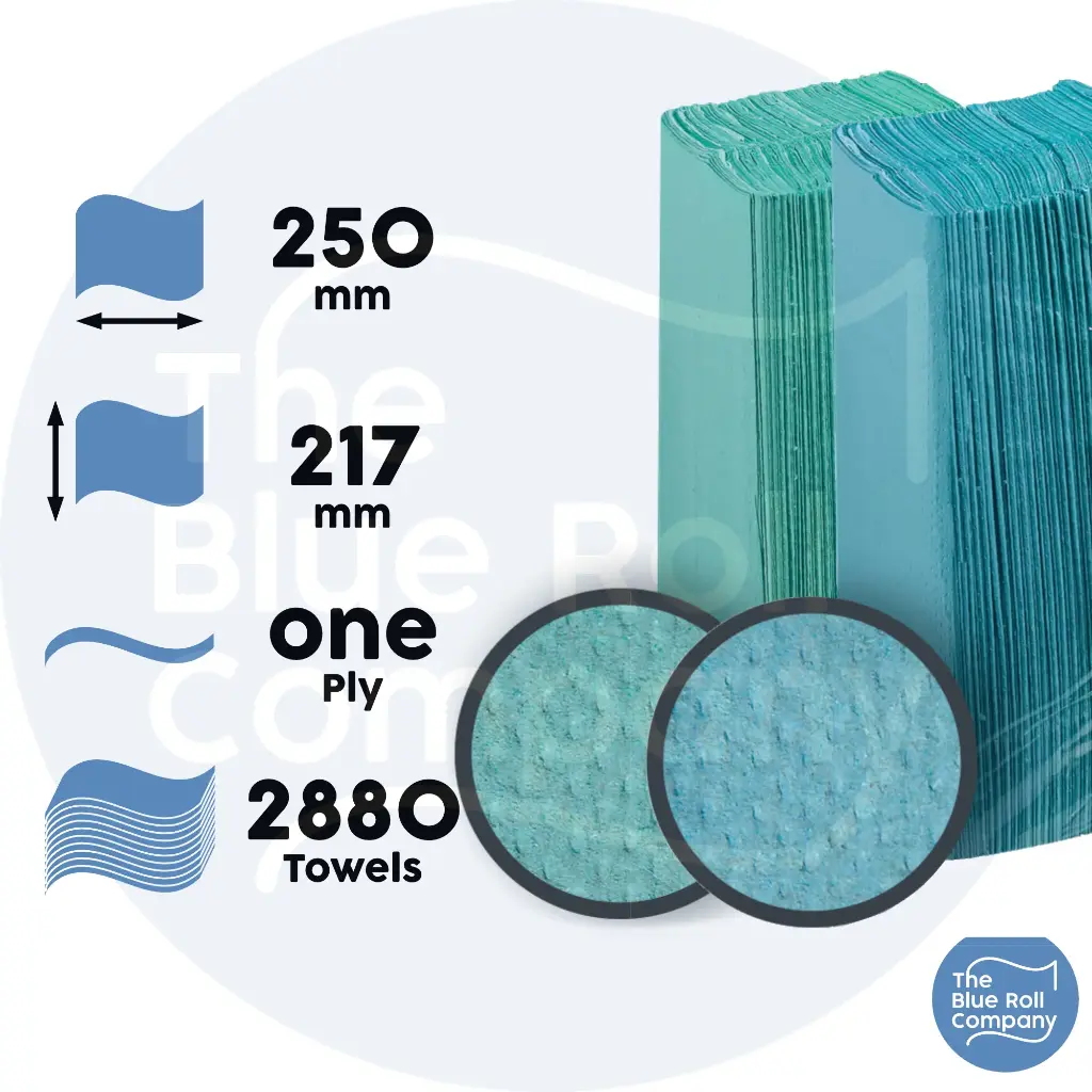 C Fold - Hand Towel - 1 Ply (Blue)