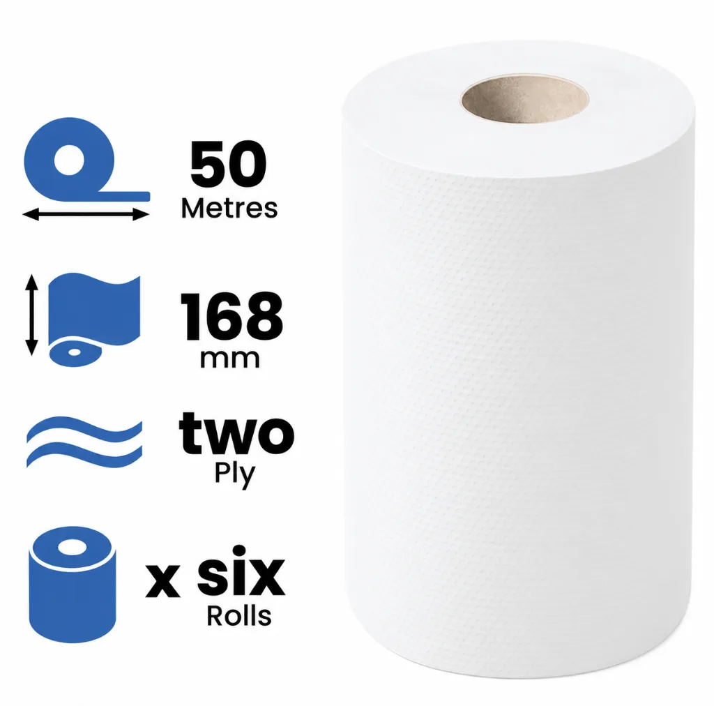 [TBRC-WC50] White Premium Centrefeed (50 Metres)