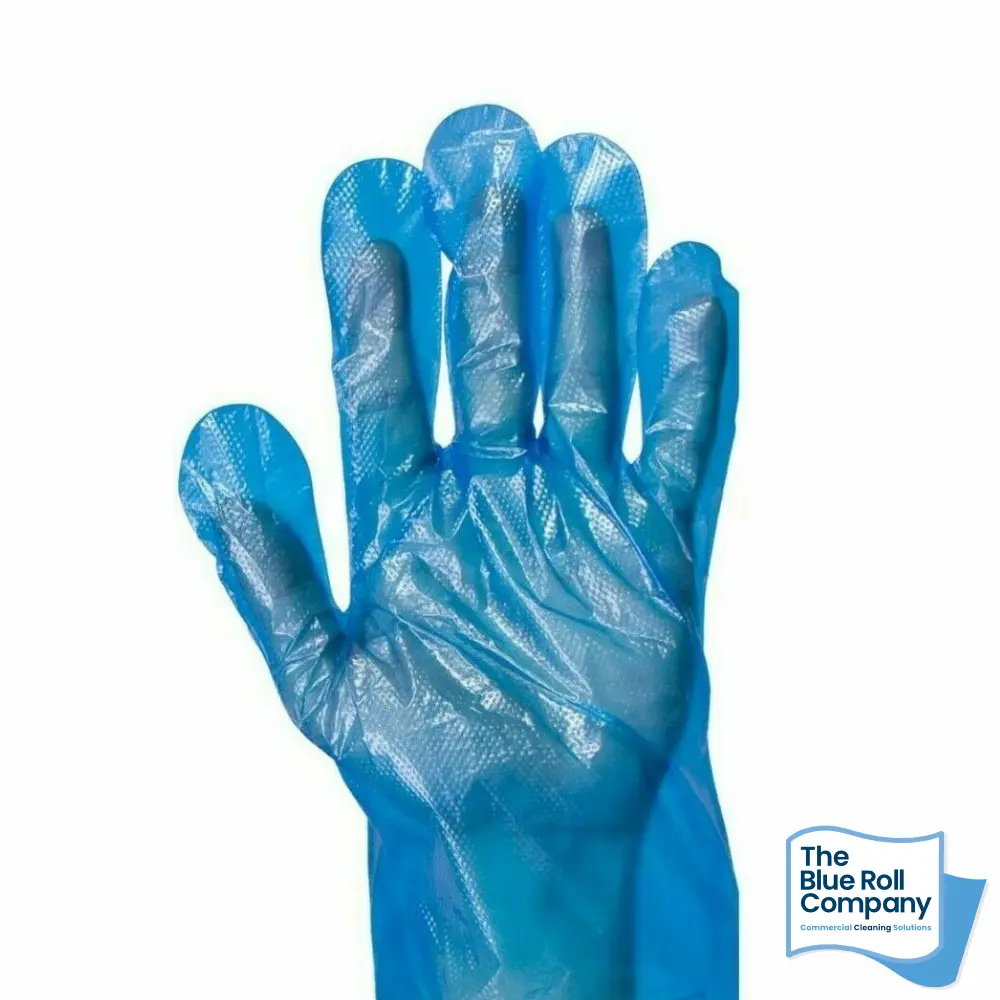 Disposable Food Safe Textured Blue Gloves