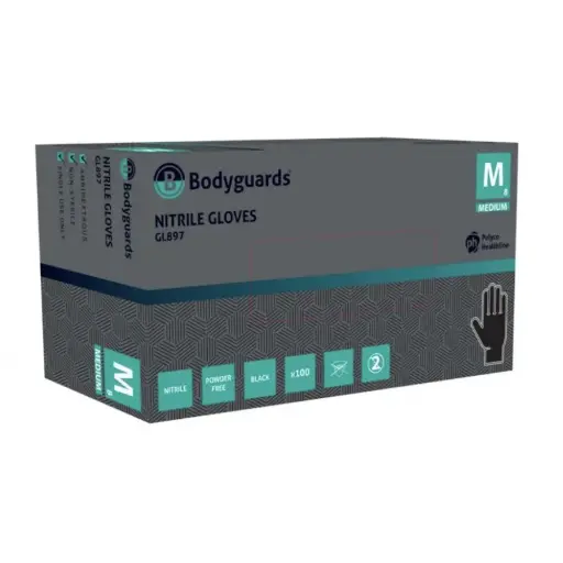 Powder Free Black Nitrile Gloves